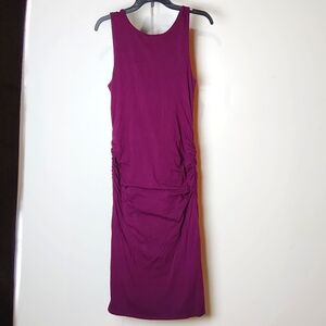 Athleta purple maxi Sleeveless Ruched sides sz-med